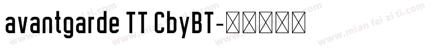 avantgarde TT CbyBT字体转换